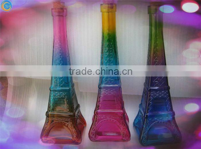 coloured eiffel tower glass vase trumpet vase