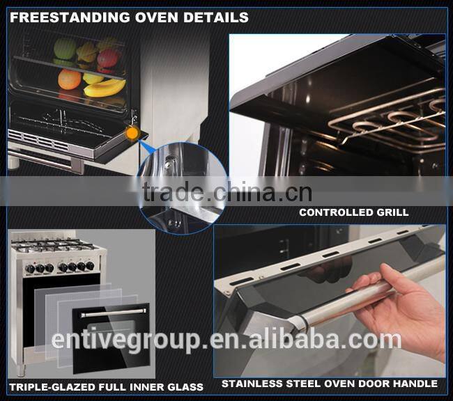 5 burner freestanding gas cooker range with oven