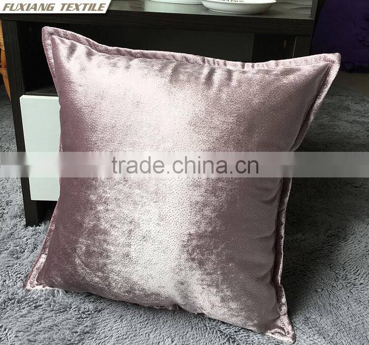 velvet pillow with flange dot foil print