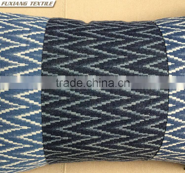 Printed Denim Fabric Patchwork Christmas Decorations Cushion Cover