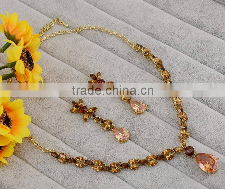 Elegant Italian Gold Plated Jewelry Set For Evening Dress Wholesale