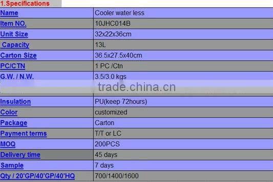 metal car cooler box