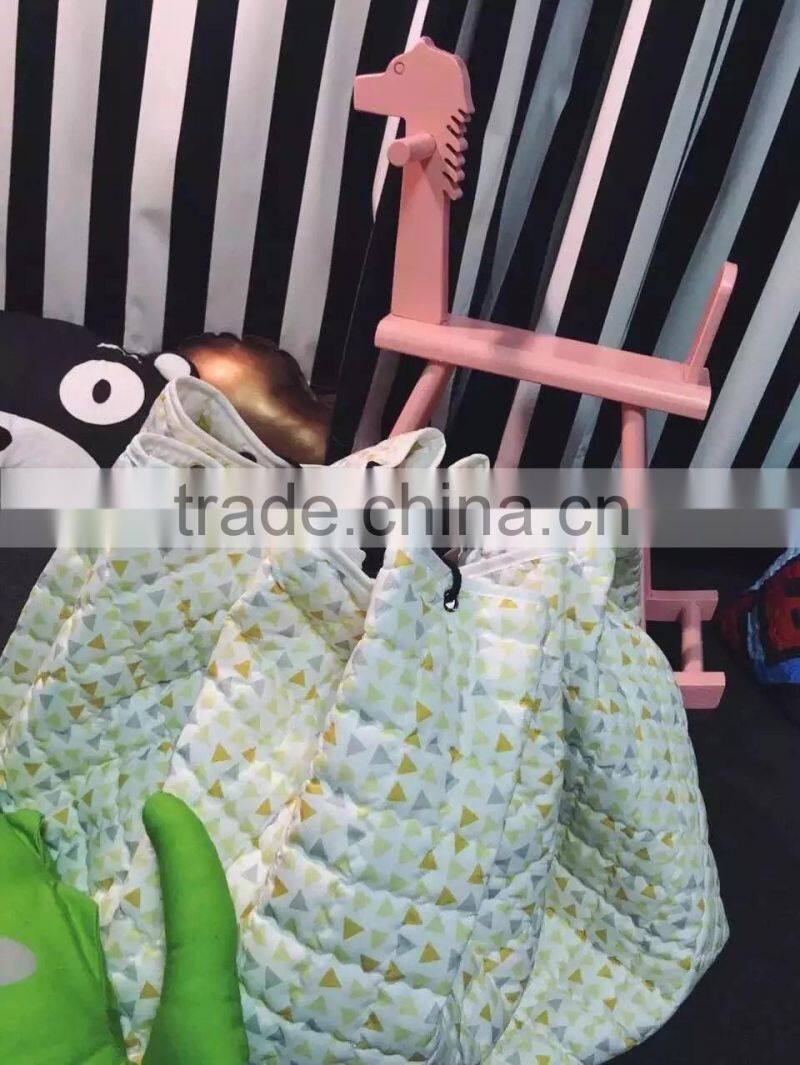 Folding play mat for kids foldable toy storage play mat