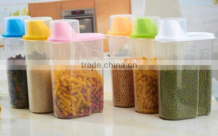 2016 Newest Simple Colorful Transparent Kitchen Tools storage jar