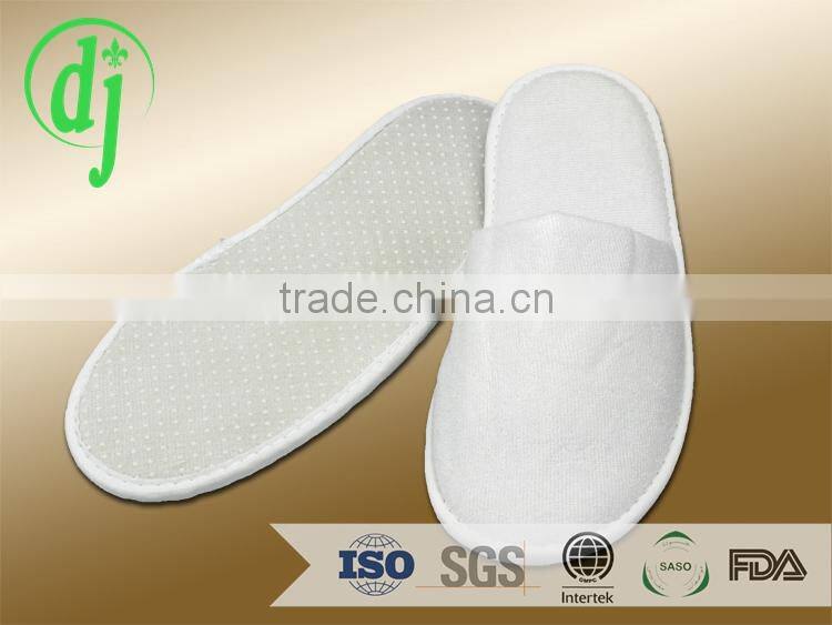 terry towelling fabric slippers fashion uniex print hotel slippers /warmer indoor slipper