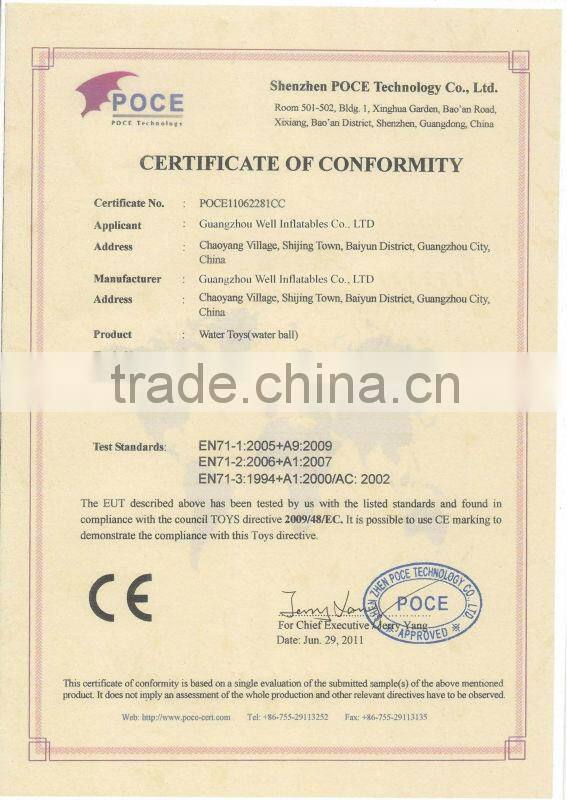 Special price PVC/ TPU colorful inflatable water ball/ wholesale ball pit balls