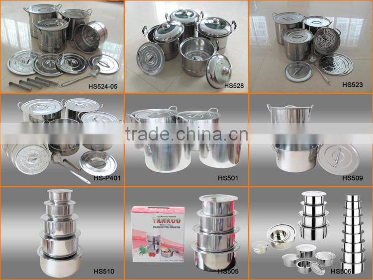 HS539 10pcs Stainless Steel Thailand Style Pot