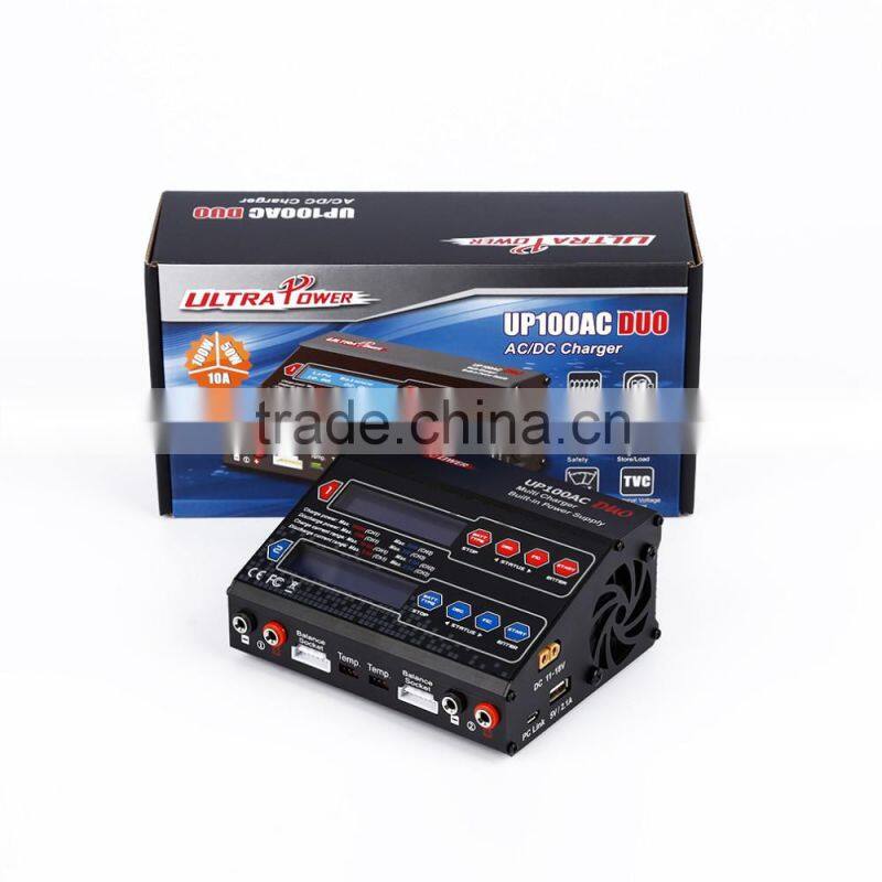 UP100AC Dual 2 Port 100Watt 10/6Amp AC DC Balancing Battery Charger