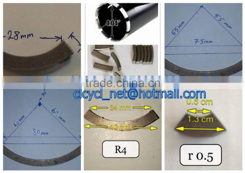 Core Bits Diamond Segments