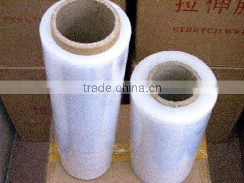 Transparent plastic wrap film, stretch wrap film