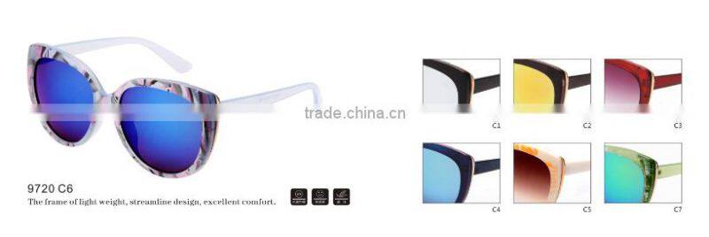 Plastic Frame Women Latest Fashion Sunglasses