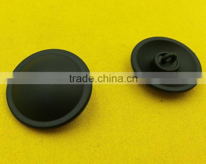 Black matt high quality metal shank button for ladies jacket -- MJ5881