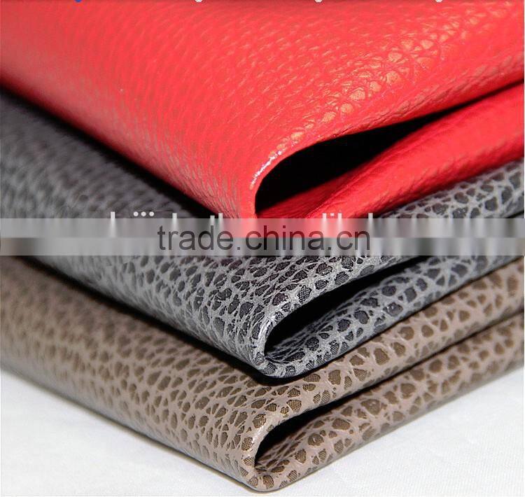 pu coated leather with high quality stocklot car seat leather wholesale from leather manufacturer in China