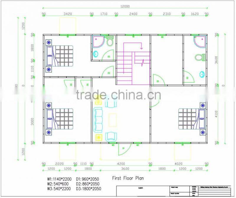 Water Proof, Earthqauke Proof Of Grade 9 and 80% Labor Cost Saving Prefabricated Modular Villa House