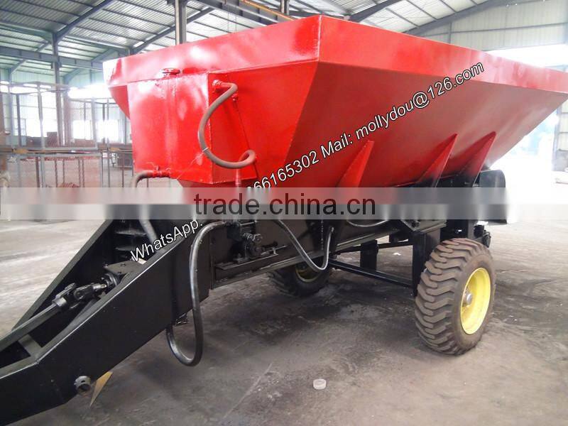 tractor mounted truck spreader compost spreader