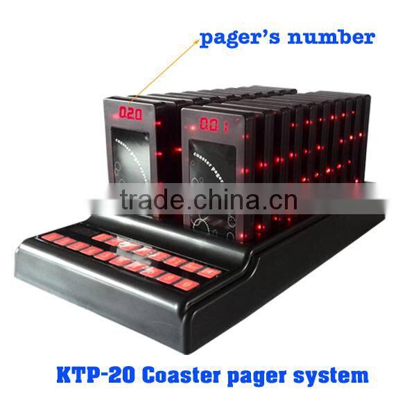 Guest Coaster Pager System for KFC fast food restaurant call customer to pick up order sound vibration flash