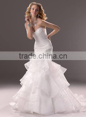 The Most Popular Organza Mermaid Wedding Gown Dress