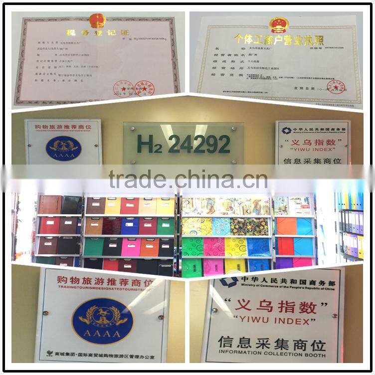 Newest style eco friendly A4/FC size clamp 2 3 4-hole decorative file folder with binder