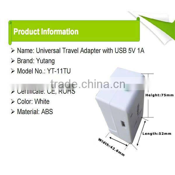 Best selling world travel UK/USA charger with CE certificate