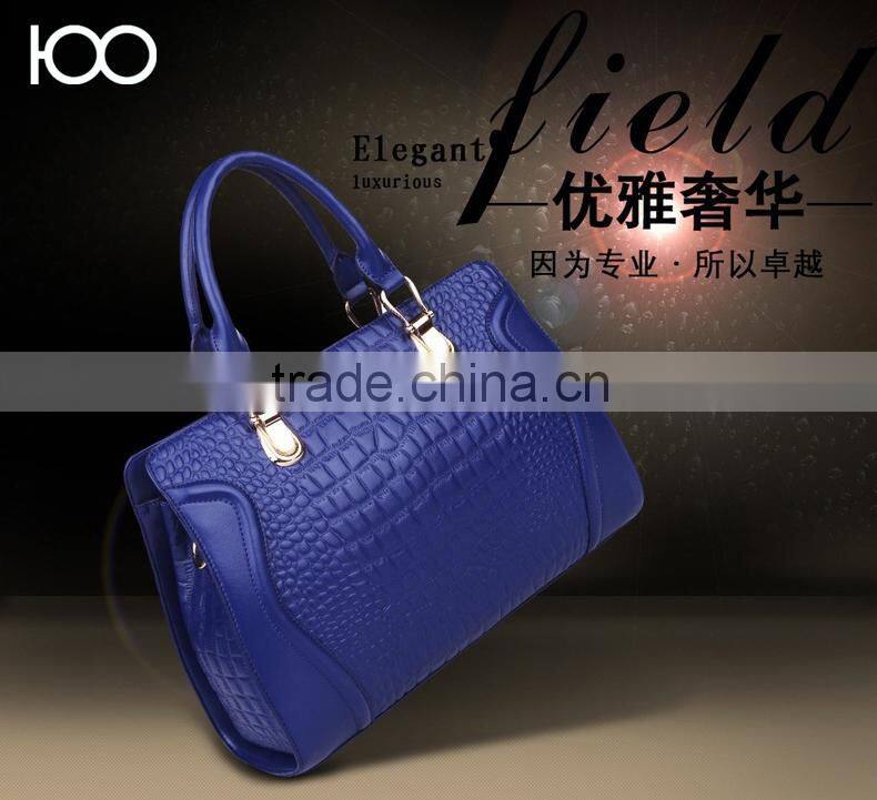 fashion wholesale women leather handbag, handbag factory