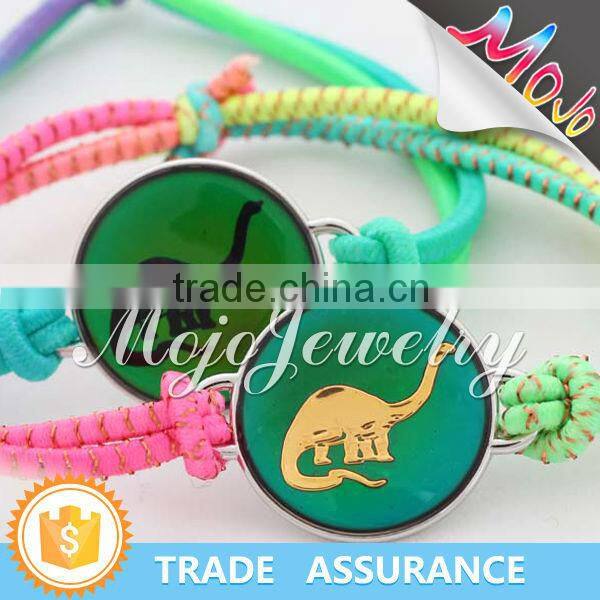 Sea Turtle Gold Sticker Pattern Round Silver Plated Mood Charm Jewelry