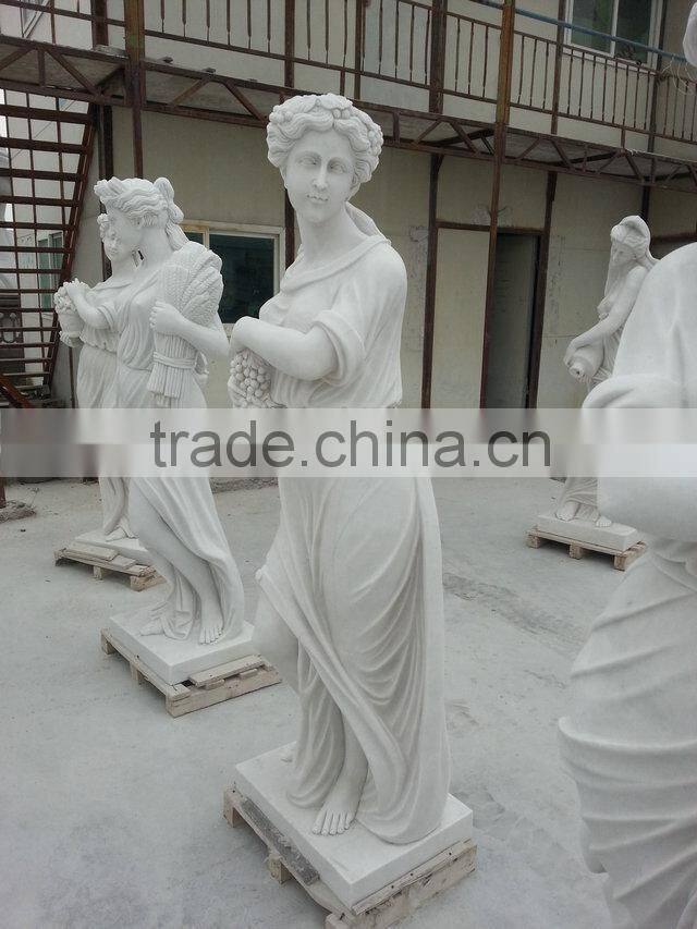 Hand-Crafted Season Female Stone Statue