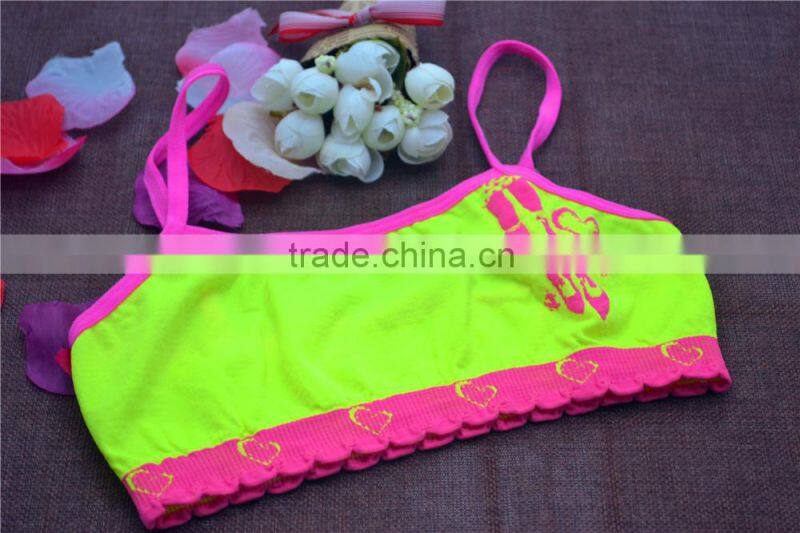 Hot seamless girls tank top bra crop top young girl underwear