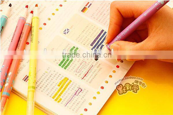 double heads color highlighter , fine and slim watercolor pen ,marker pen