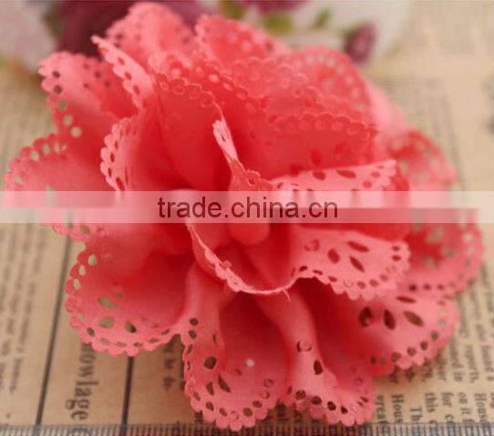 2013 New design wholesale DIY hollow out chiffon flowers H-70
