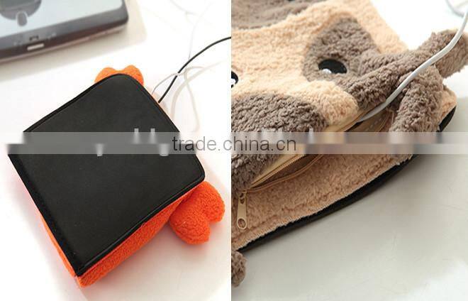 plush USB warming mouse pad/hand warming mouse pad/customized winter mouse pad