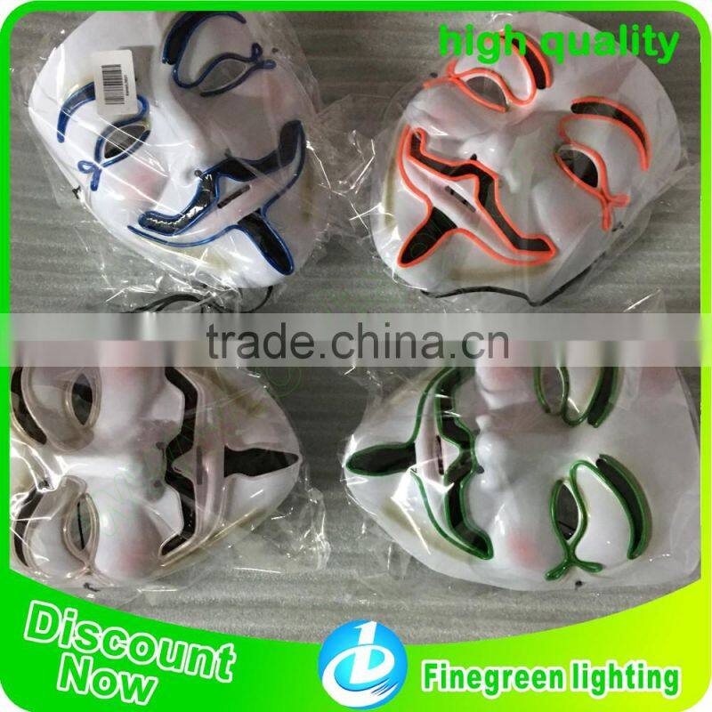 2016 newest product multi color lighting Vendetta demon mask for festival