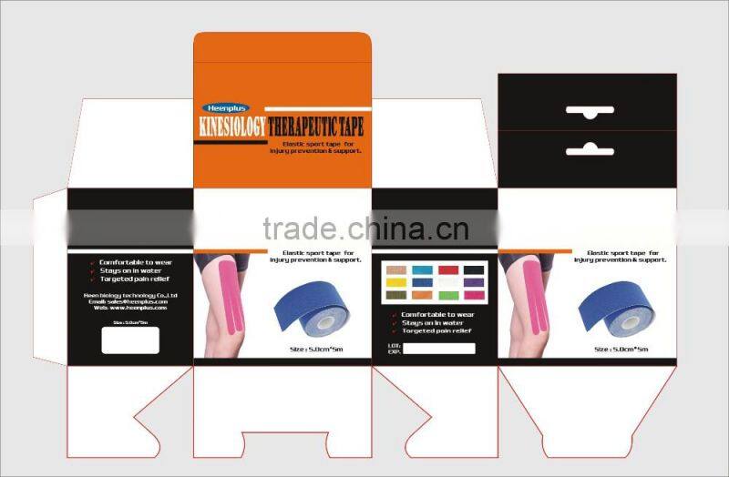 2016 High Quality Waterproof Athletic Kinesiology Tape muscle tapes