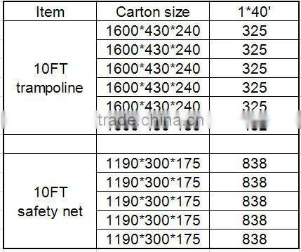 10ft cheap commercial trampoline price with enclosure for sale