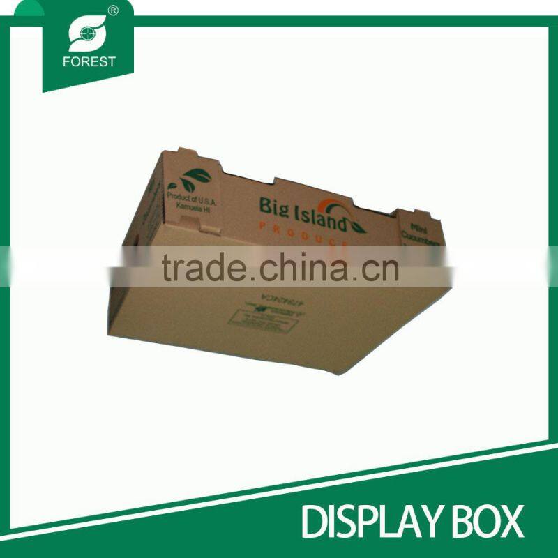 DOUBLE WALL CORRUGATED DISPLAY CARTON TRAYS FOR PACKING FRESH FRUITS WITH CUSTOM PRINT