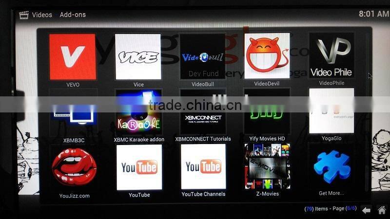 Pure OpenElec OTT tv box M8 tv box with Amlogic S802 quad core CPU and stable playing