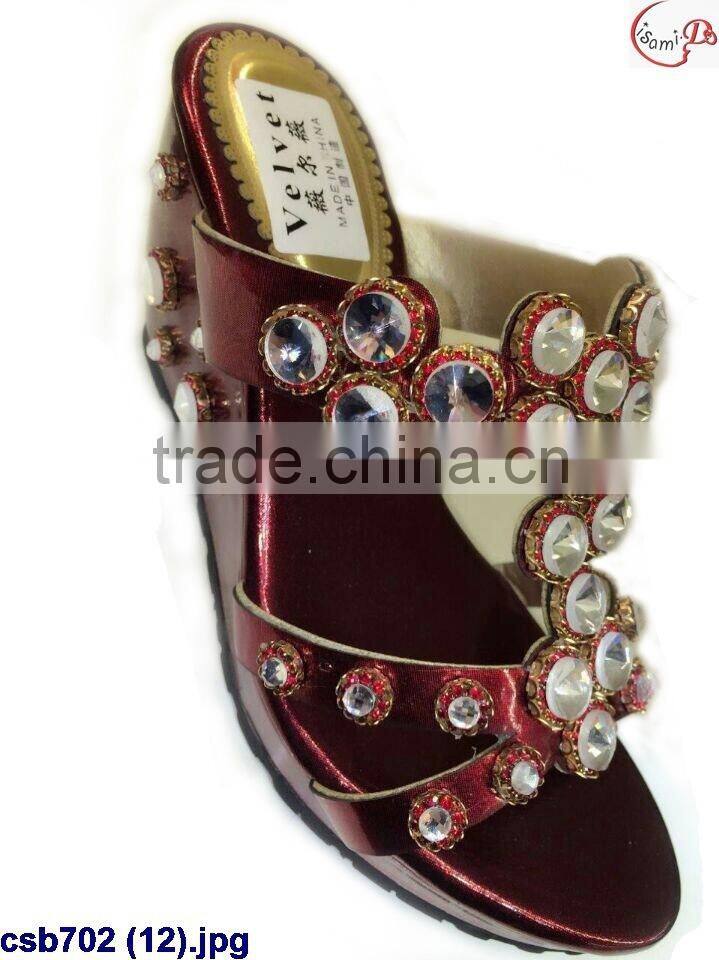 csb702 (8) New arrival fashion lady sandals with shone for wedding/party
