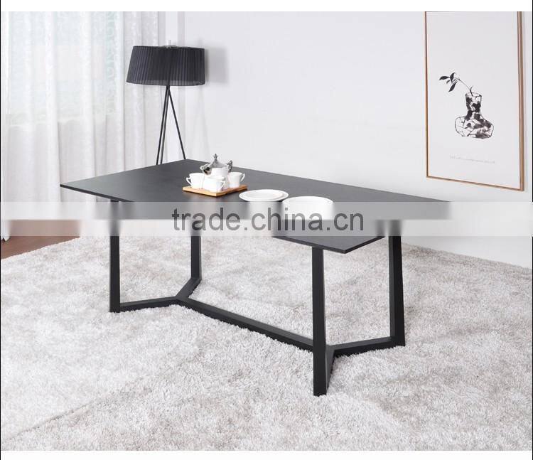 high quality modern elegant rectangle dinning table wood MDF dinning table