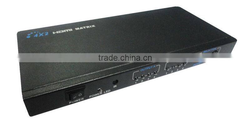 Newest HDMI 4x2 Matrix with 3D function by cat5e/6