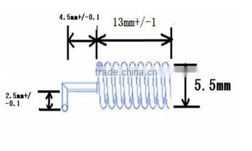 SW868-TH13 - NiceRF 868mhz 13mm high performance Copper spring RF antenna
