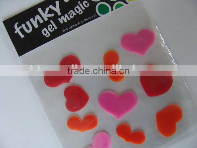 2014 hot sale sticker with high quality, magic clings fish gel stickers