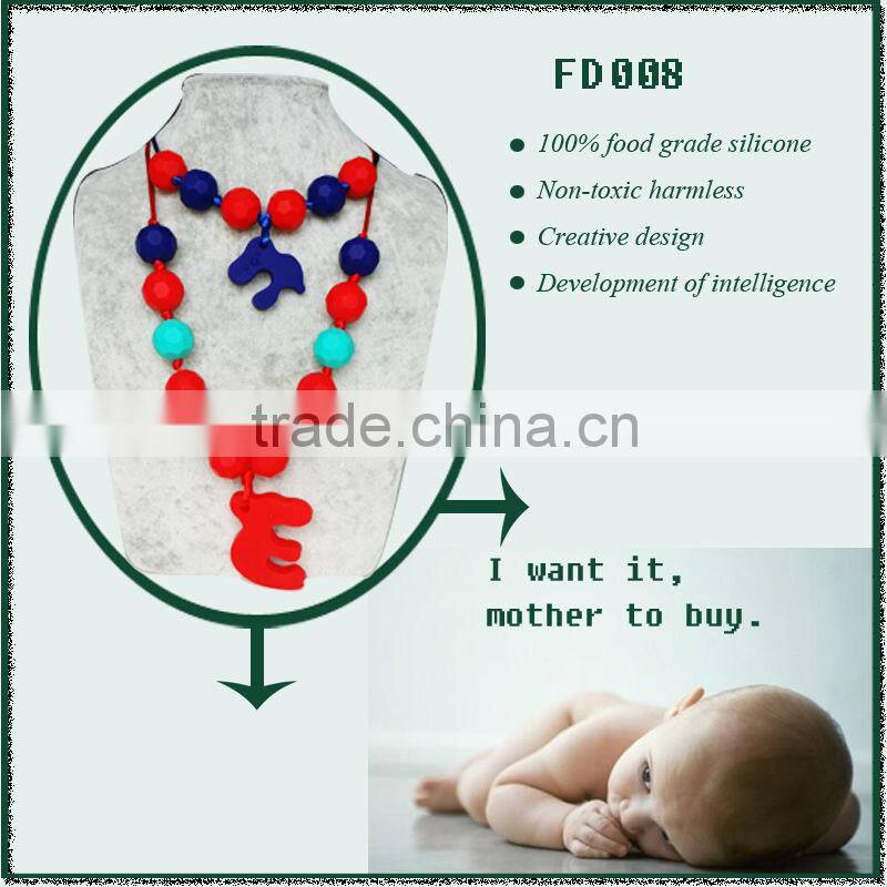 fashion silicone jewelry silicone bracelet teether mom style