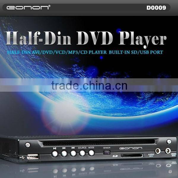 EONON D0009 Half-Din in Dash Car DVD Player with Built-in SD/USB Port
