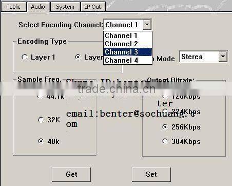 mpeg 1 aes/ebu audio encoder (4AES/EBU in,ASI+IP out)