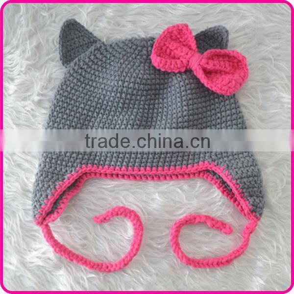 wholesale baby winter crochet animal knitted hats kids earflap hats