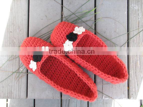 Hand crochet house shoes 2014 fashion casual flat shoes for women