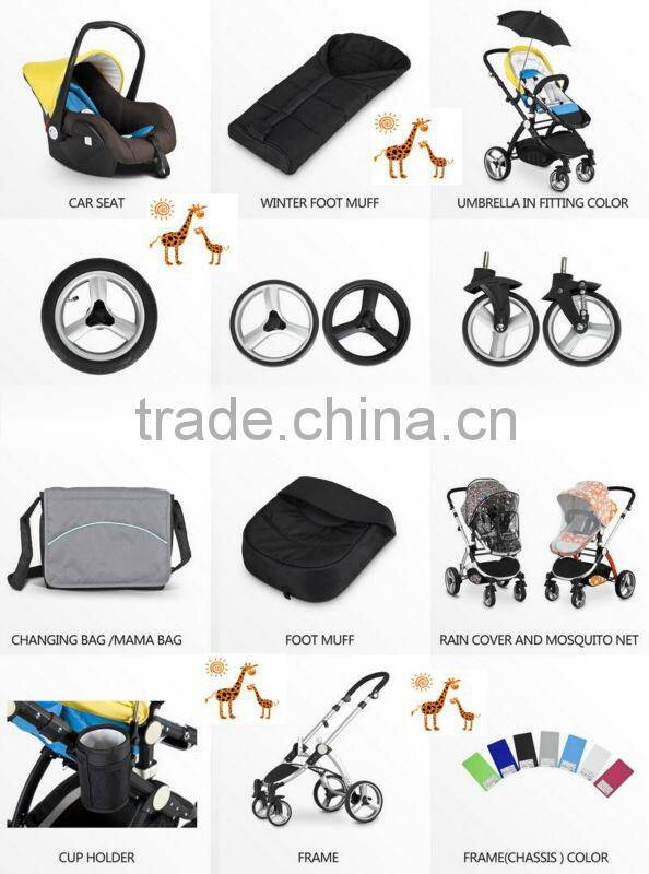 Baby Stroller 3 in 1 Europe Standard EN1888 Push Chair