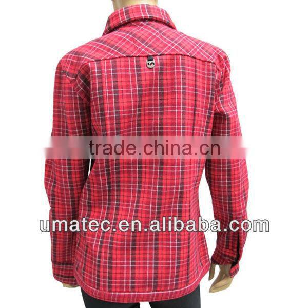 Women's Bonded Cotton Flannel Fleece button Jacket