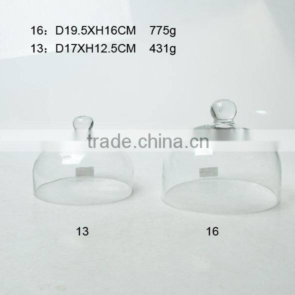 Clear glass dome cake cover cake stand