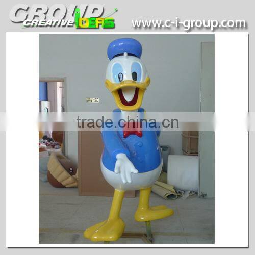 Theme Amusement Park Fiberglass Donald Duck Cartoon Figures