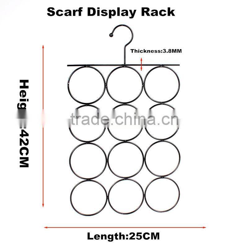 2015 Latest 6 holes Metal wire Powder coating scarf rack